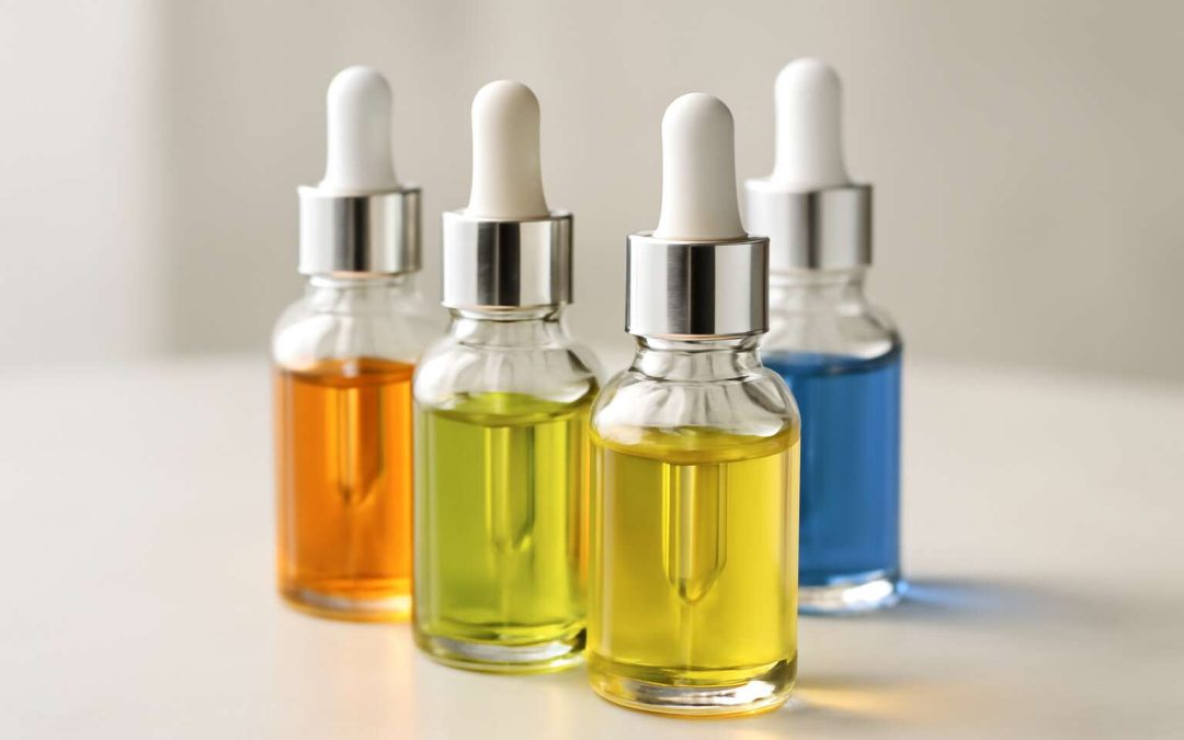 glass bottles with dropper