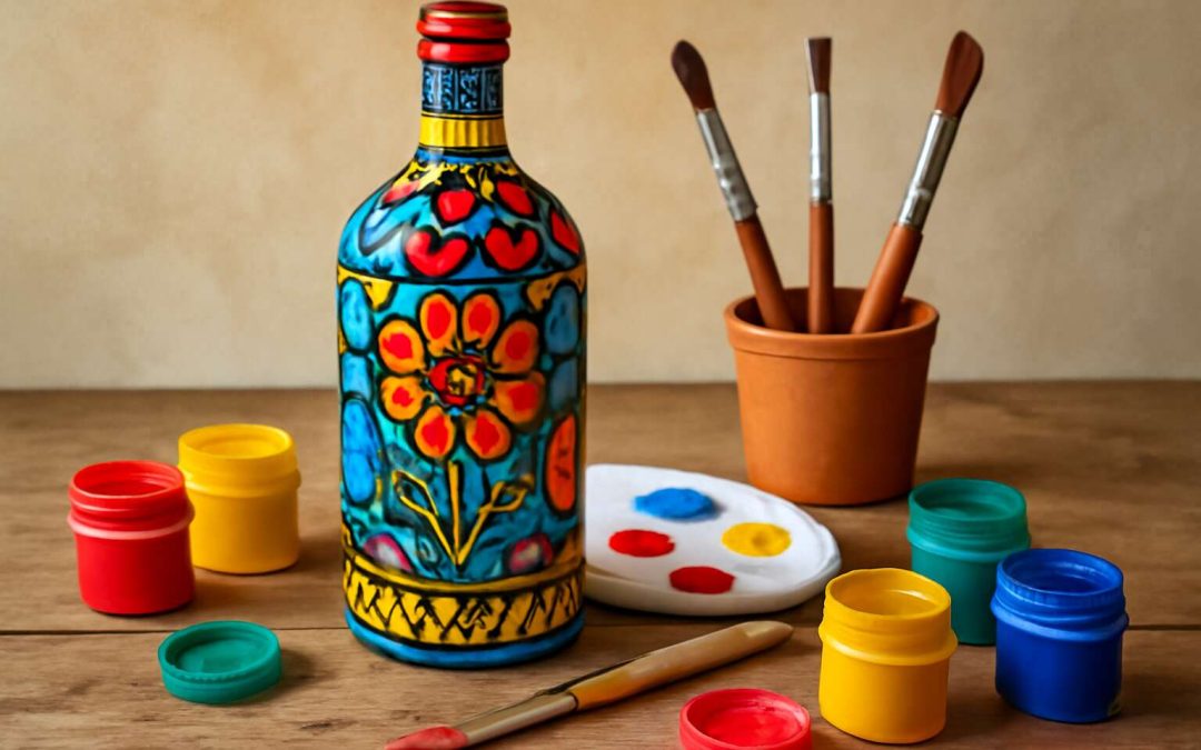 how to paint glass bottles