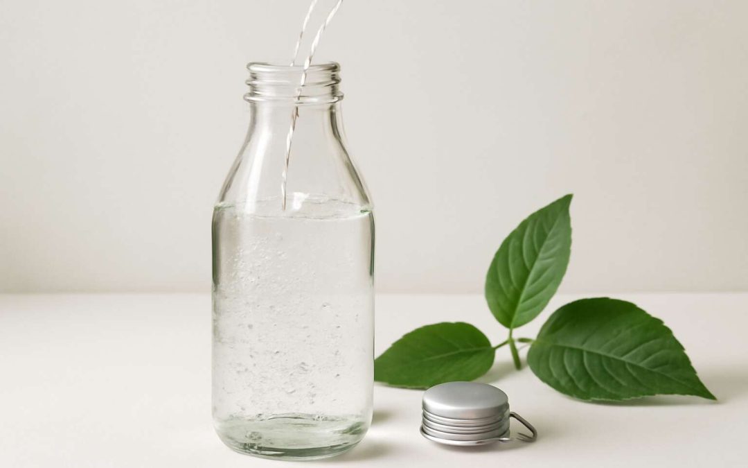water delivery with glass bottles