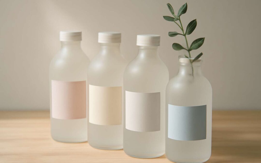 Transform Your Space with frosting glass bottles: a chic DIY decor idea.