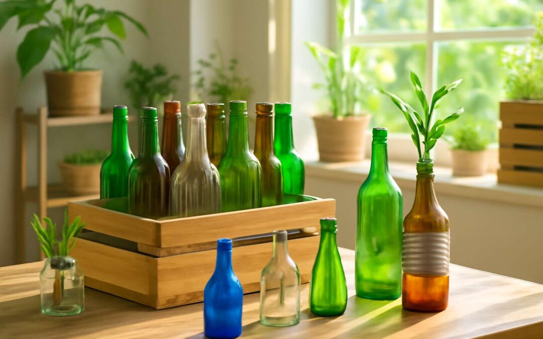 Transform your space with glass bottles recycling ideas for a greener home