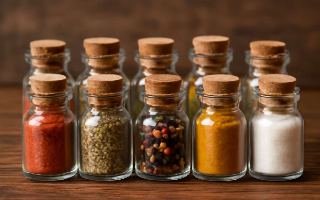 small storage glass bottles