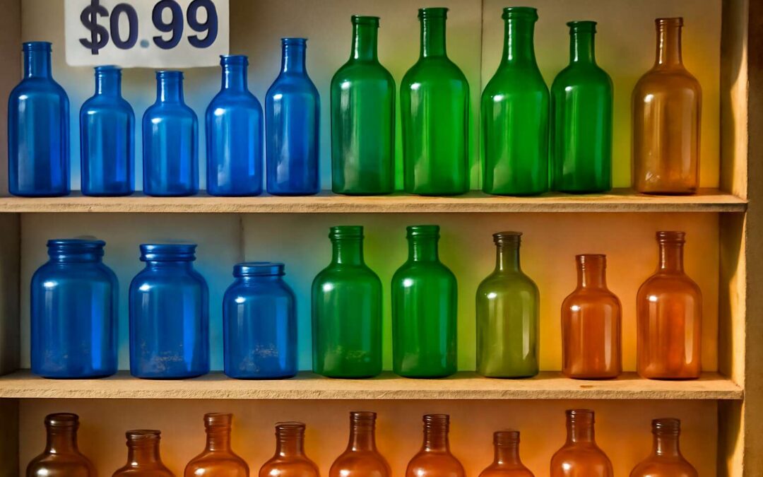 glass bottles 99 cent store