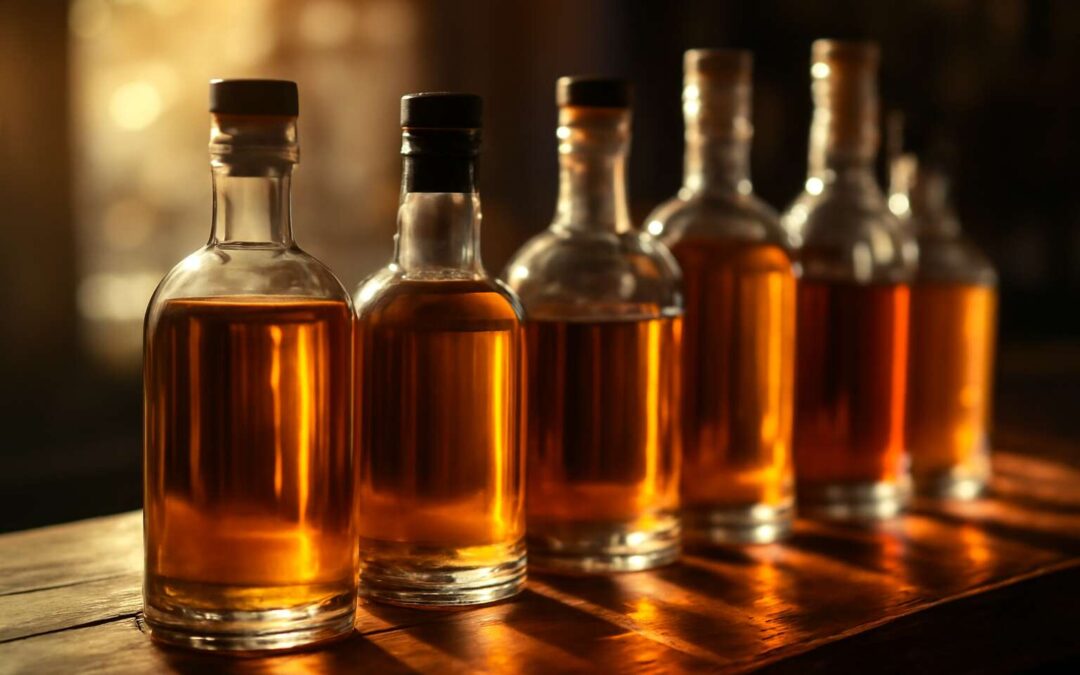 glass bottles alcohol