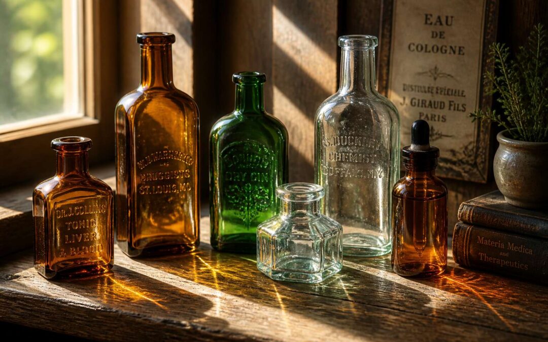 glass bottles spotlight