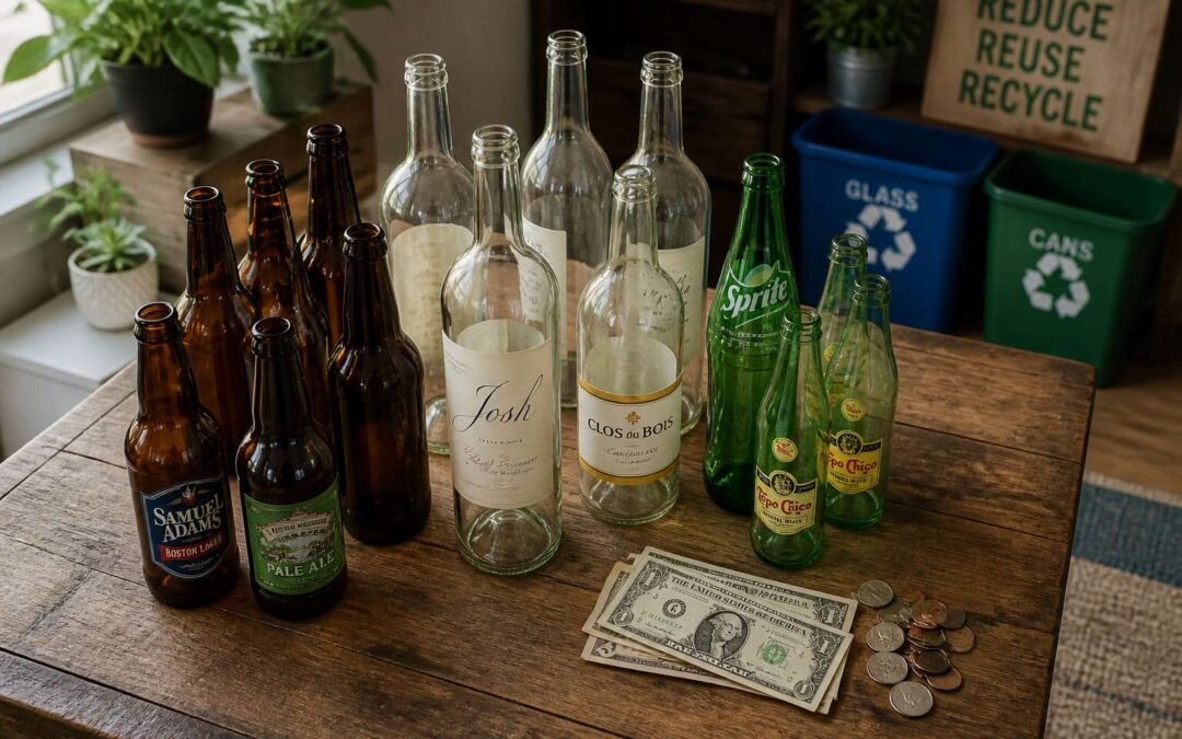 What glass bottles can be recycled for money?